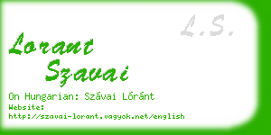 lorant szavai business card