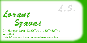 lorant szavai business card